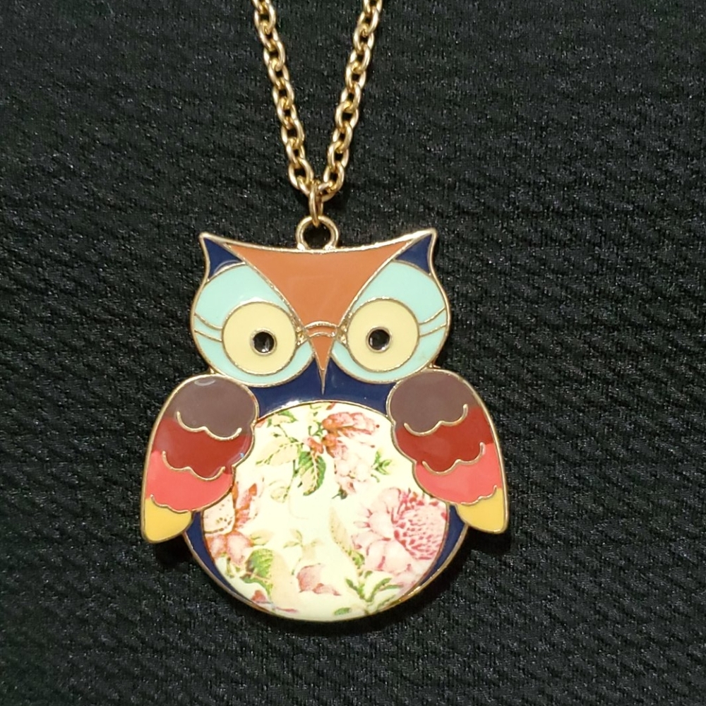 💖HP💖 ZAD Colorful Owl Necklace - Picture 1 of 9